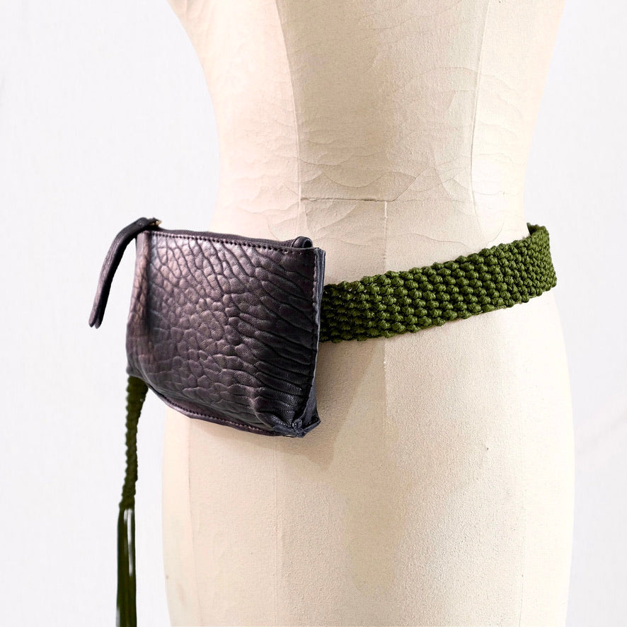 Ogda Belt Bag - Black Leather