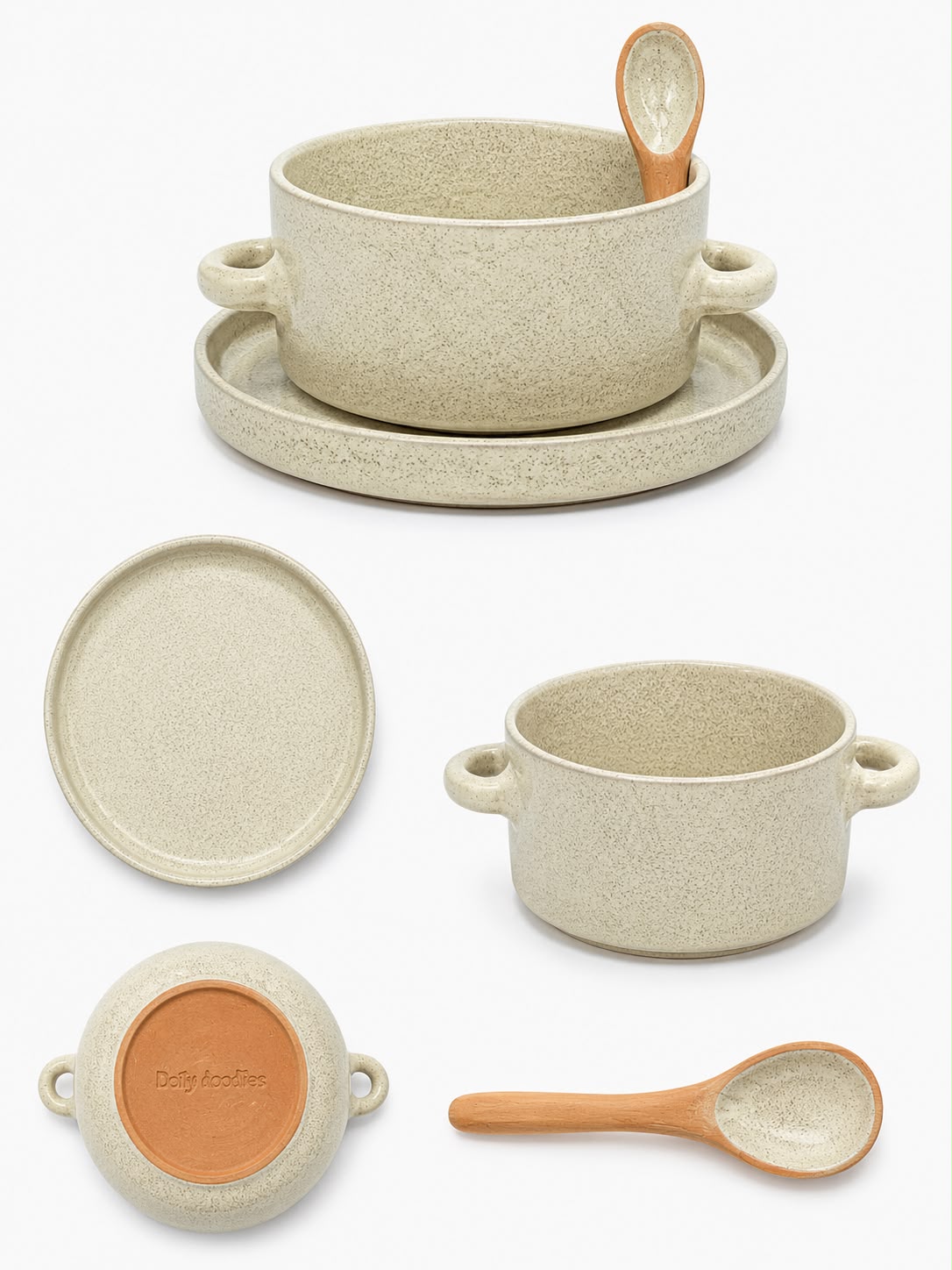 Ceramic Cosy mug & rectangular saucer Beige