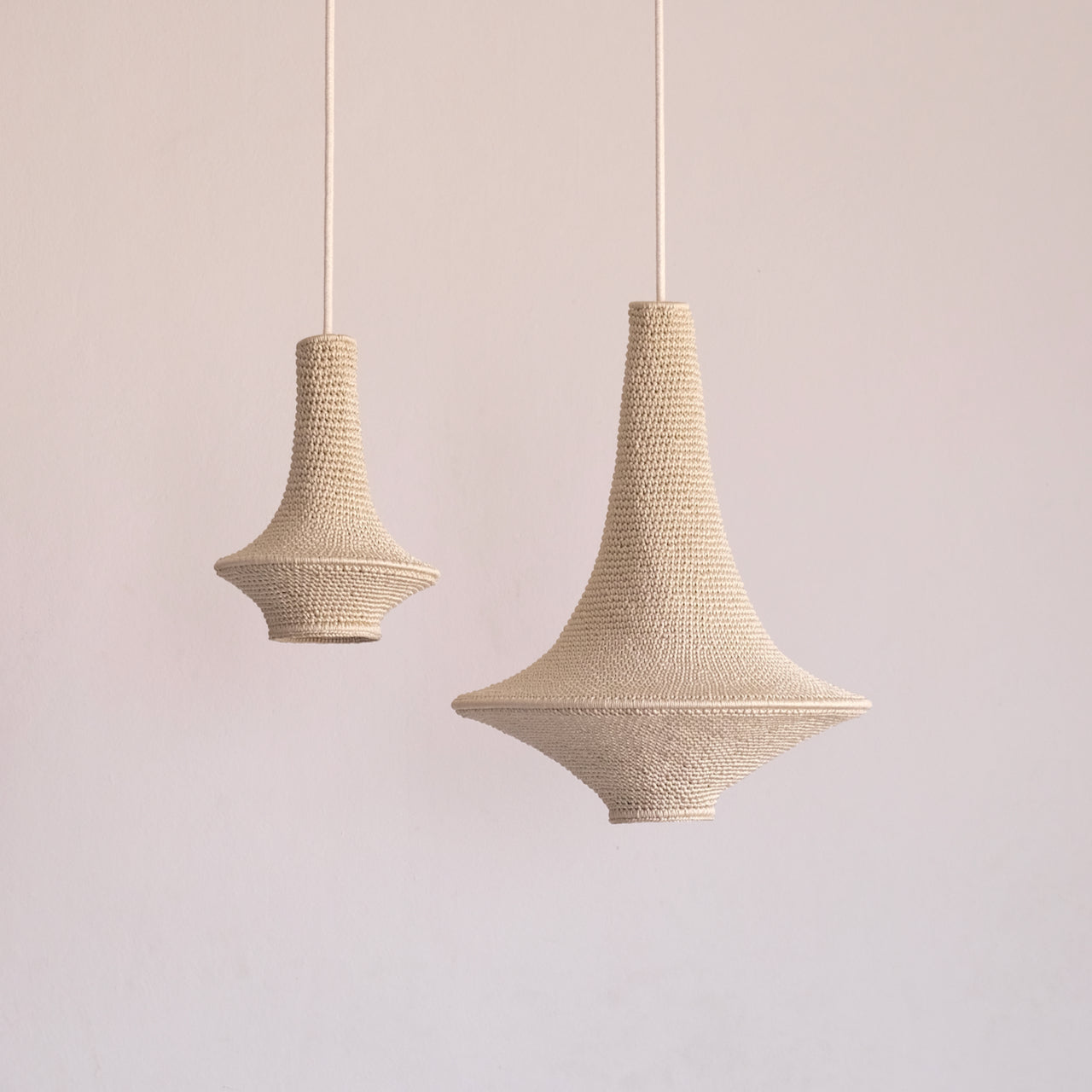 Wahad Medium Crochet Lamp Taupe