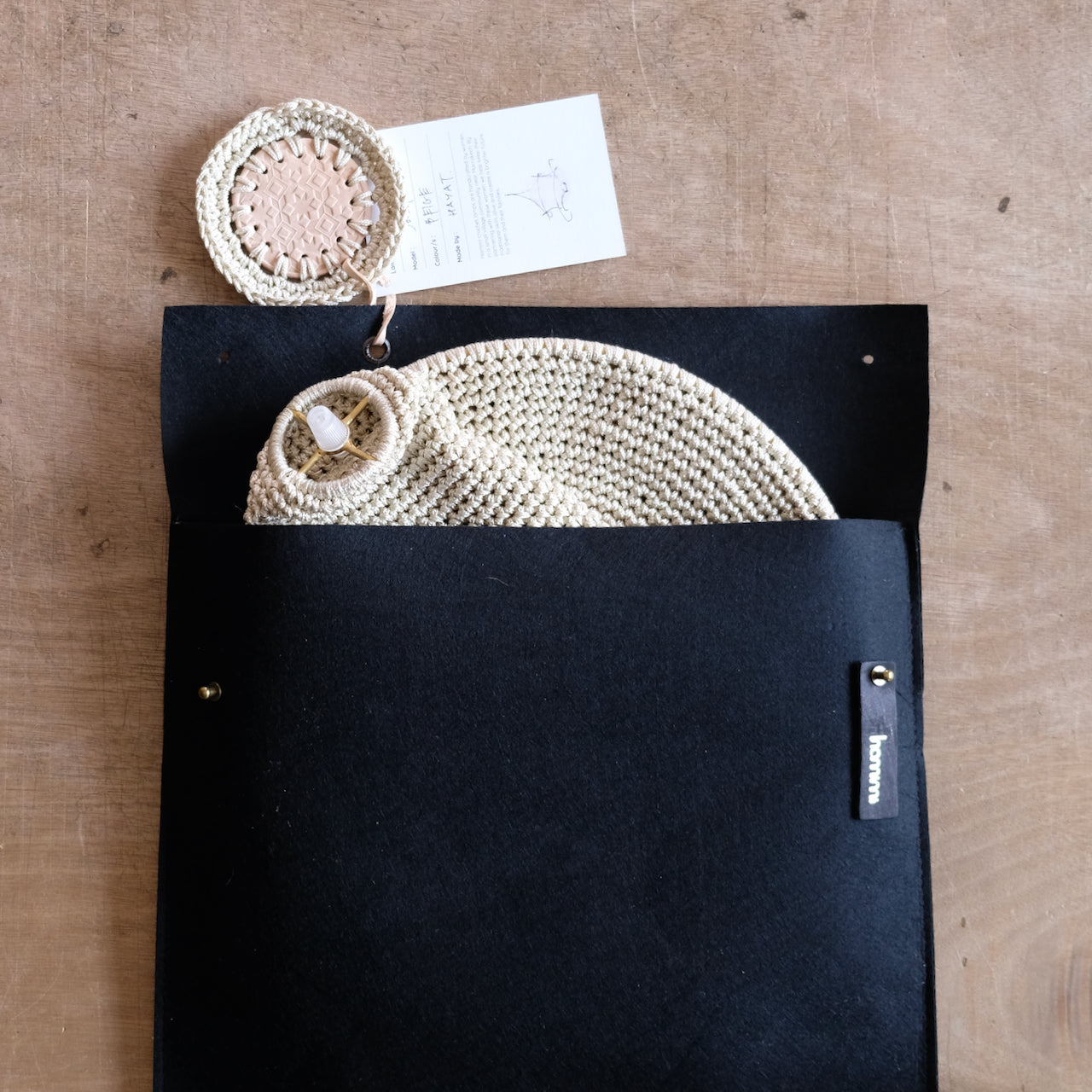 Joosh Small Crochet Lamp Taupe