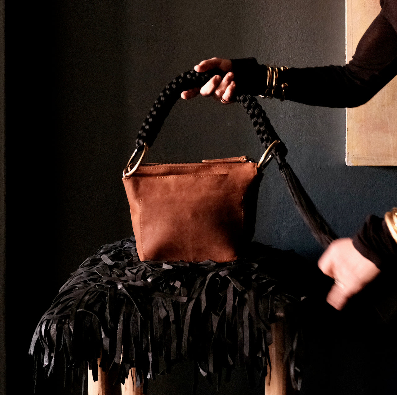 Ogda Mini Shoulder Bag - Cognac Leather
