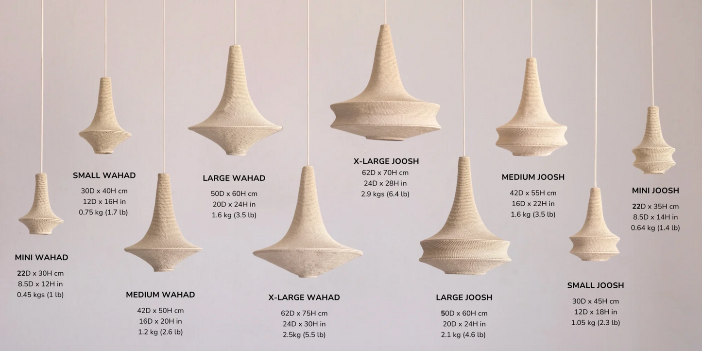 Joosh Medium Crochet Lamp Moroccan Clay