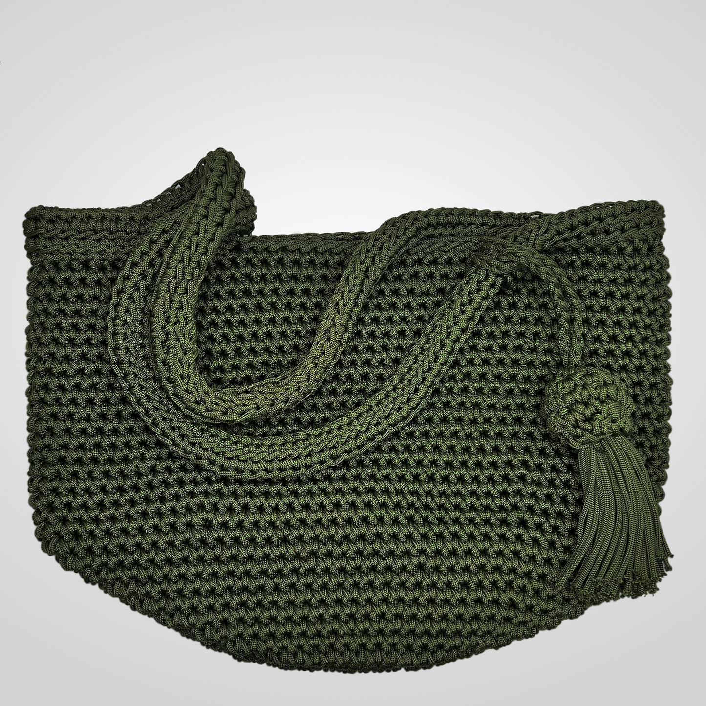 Crochet Bucket Bag Khaki