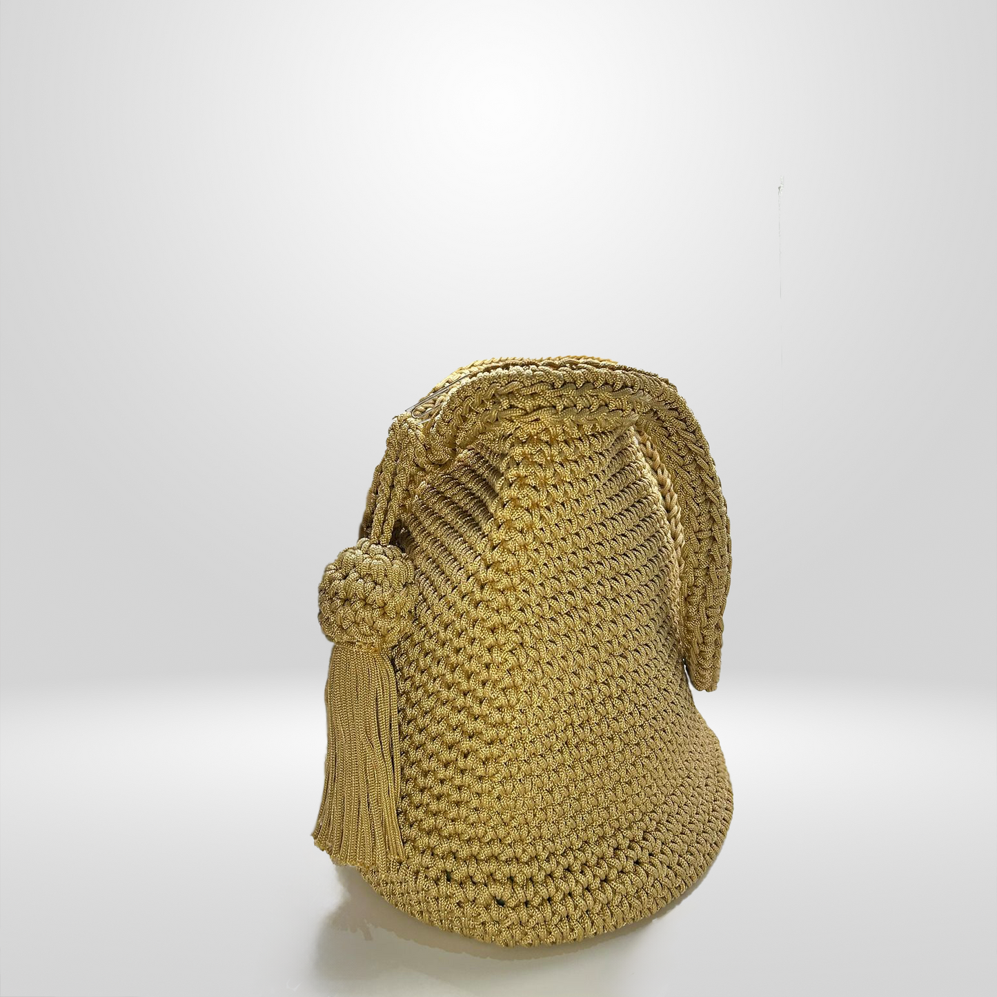 Crochet Bucket Bag Beige