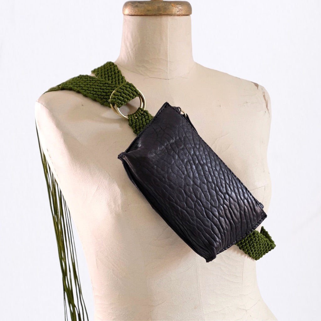 Ogda Belt Bag - Black Leather