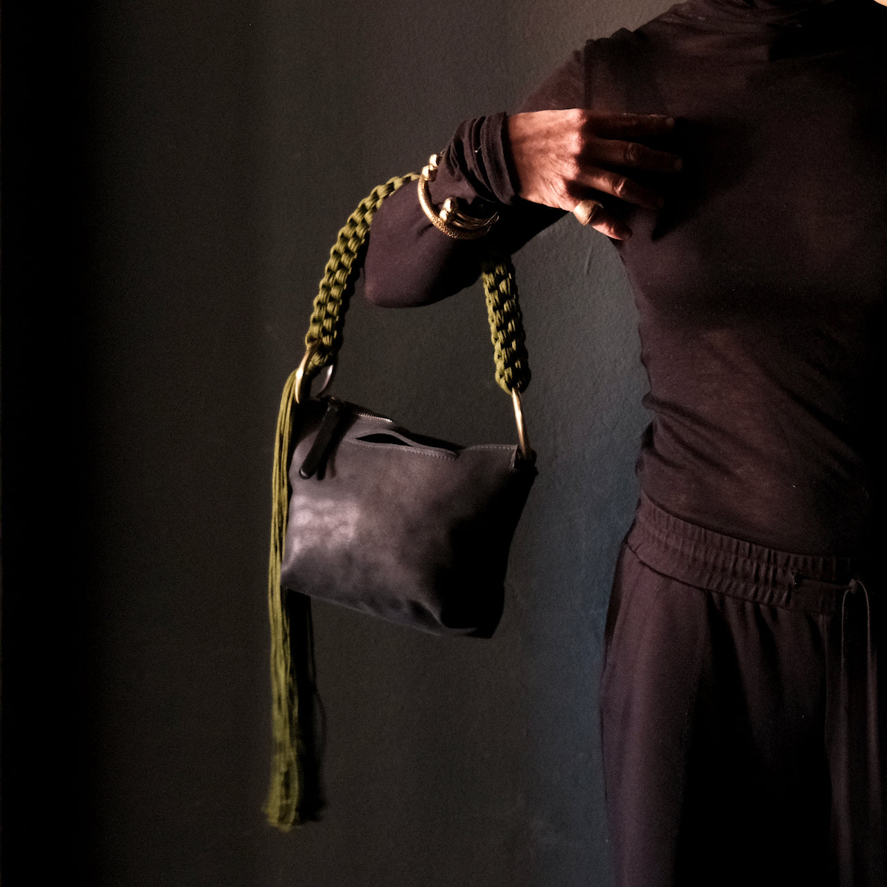 Ogda Mini Shoulder Bag - Black Leather