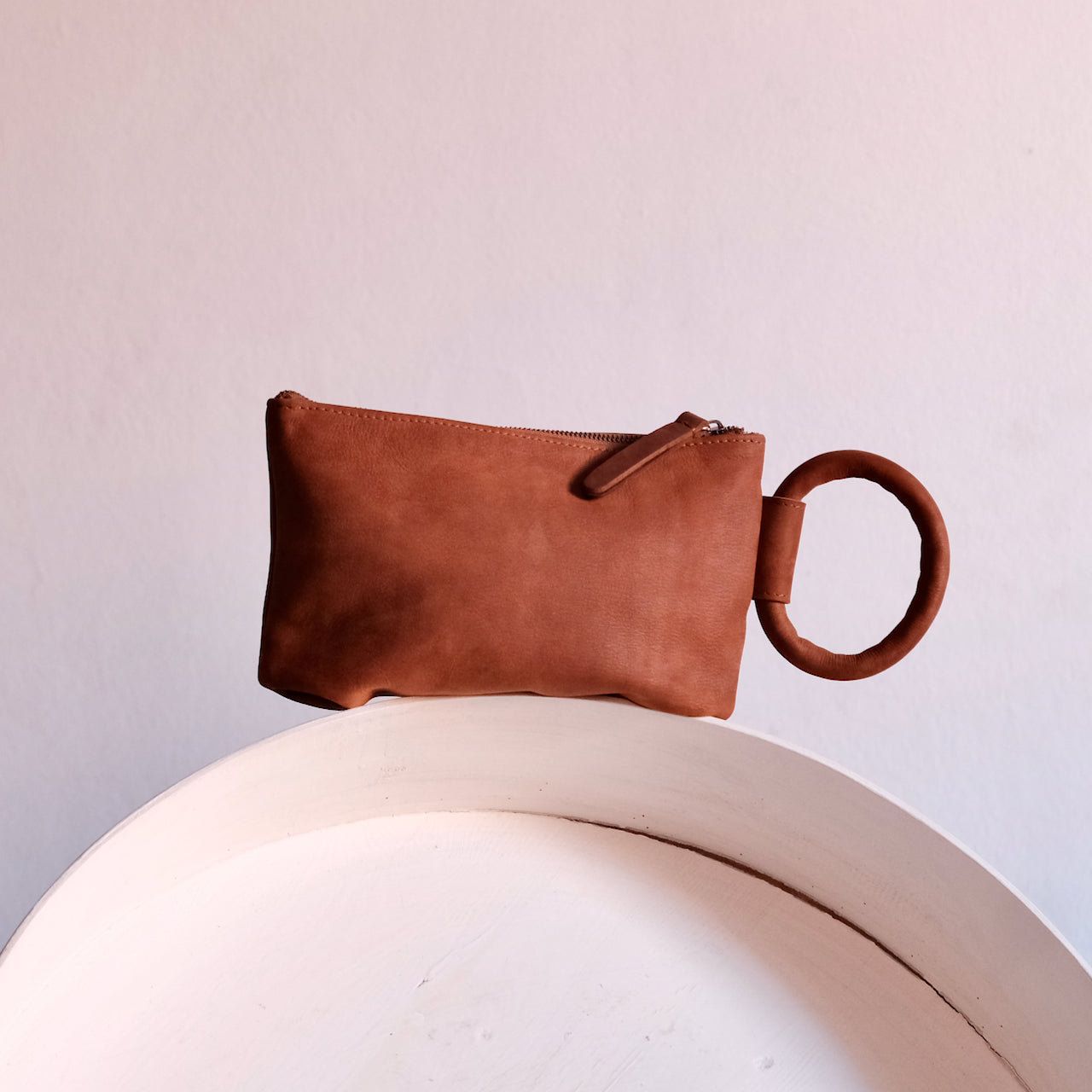 Hayat Clutch - Cognac Leather