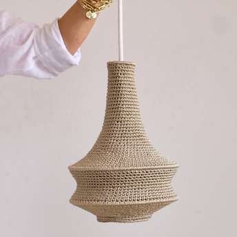 Joosh Medium Crochet Lamp Moroccan Clay