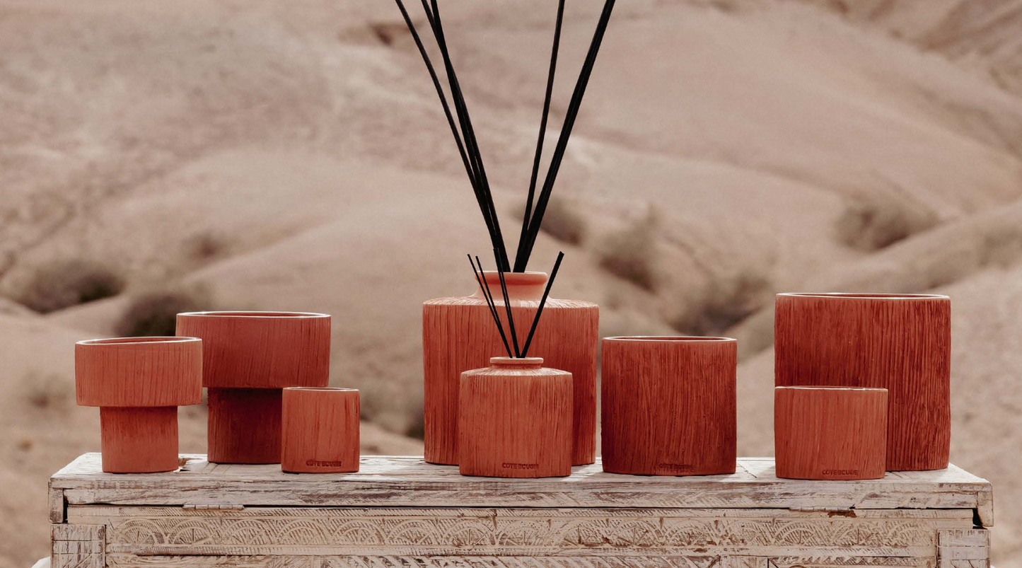 Streak Candle Cup Terracotta Medium