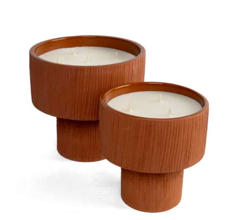 Streak Candle Cup Terracotta Medium