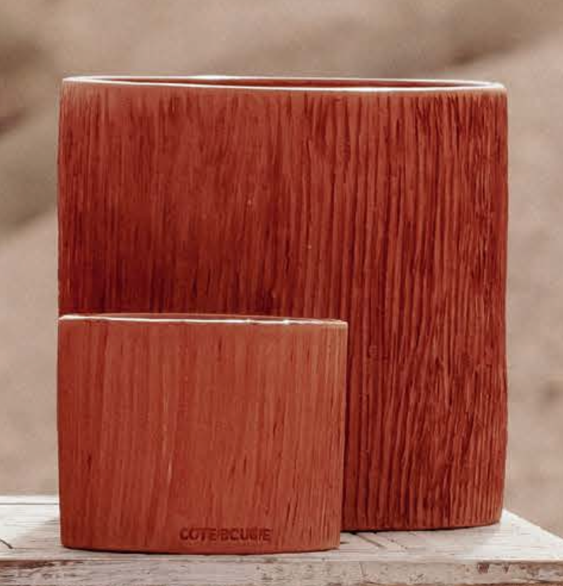 Streak Candle Terracotta Medium