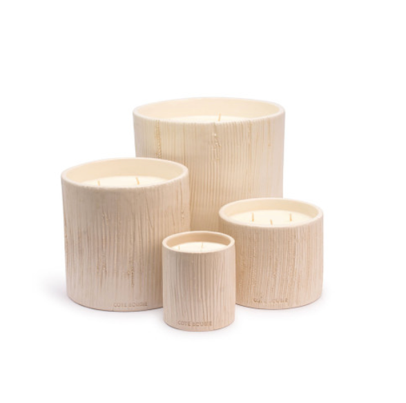 Streak White Candle Medium