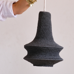 Joosh Medium Crochet Lamp Slate