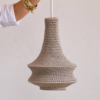 Joosh Small Crochet Lamp Taupe